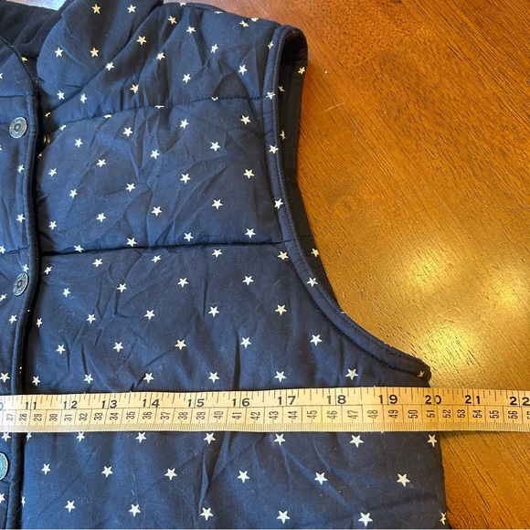 Levi’s Quilted Cotton Vest Navy & White Stars Sz S NWT - Picture 9 of 9